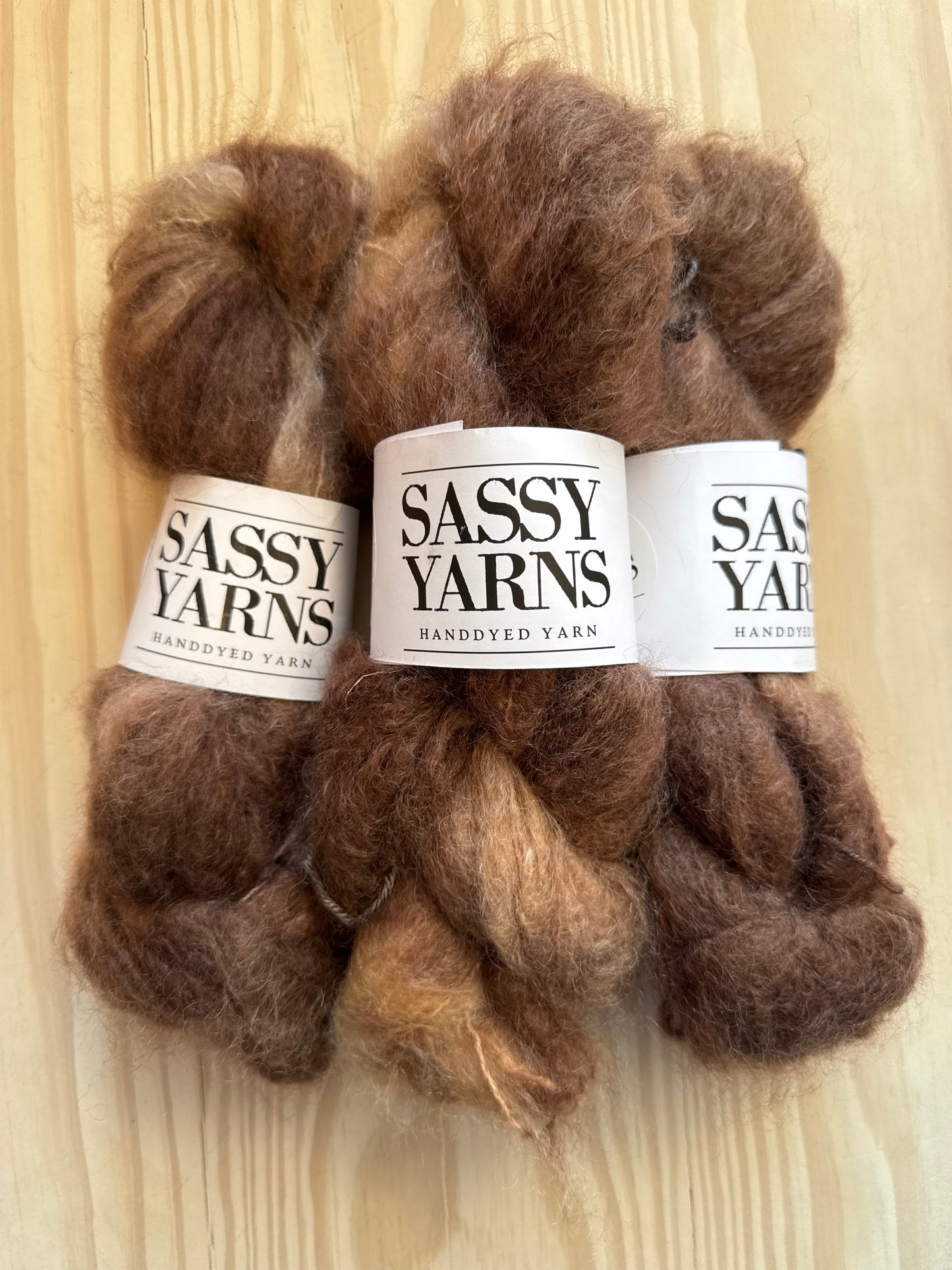 Chunky/fed Mohair - Brun/beige