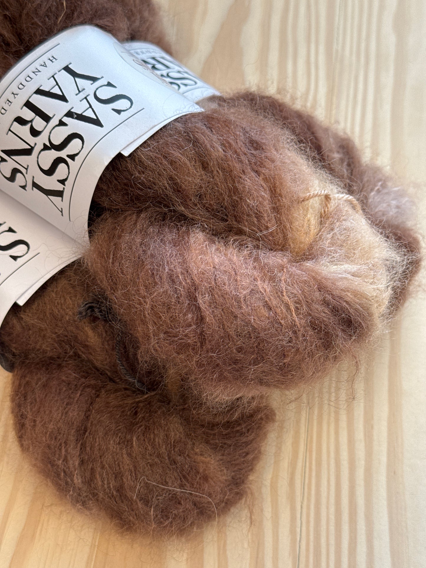 Chunky/fed Mohair - Brun/beige