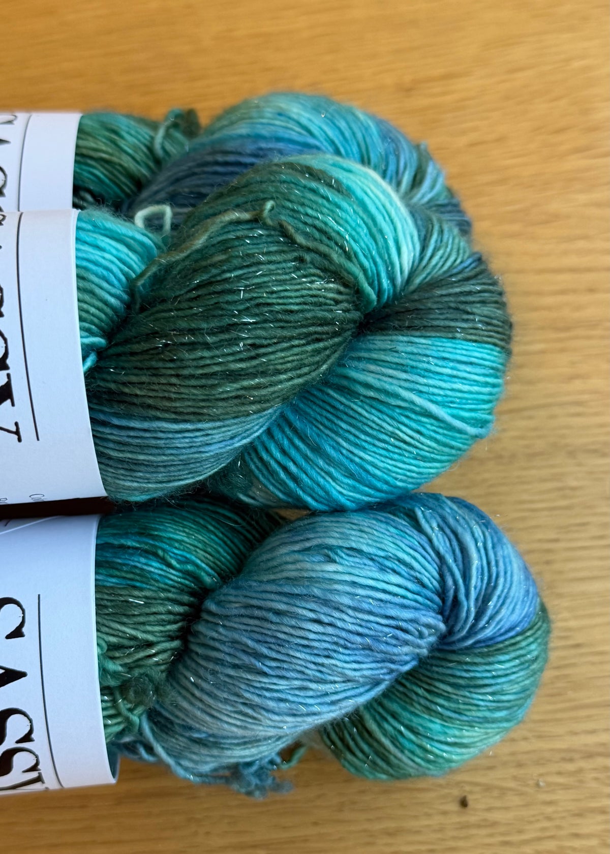 Merino Singles glitter - Ocean