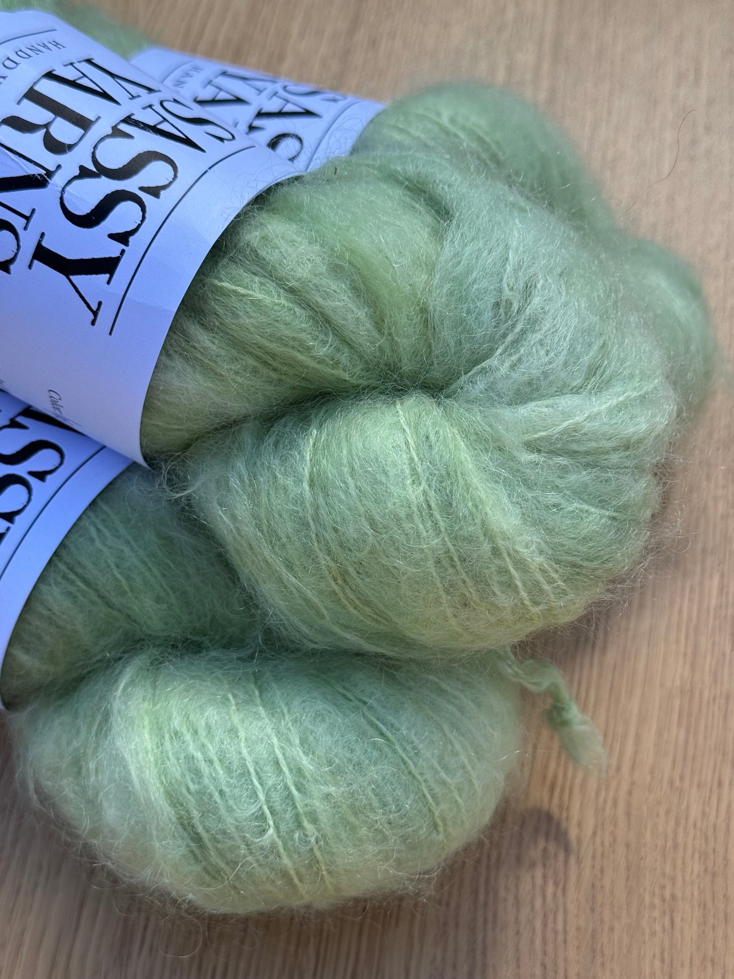 Chunky/fed Mohair - Lys Grøn