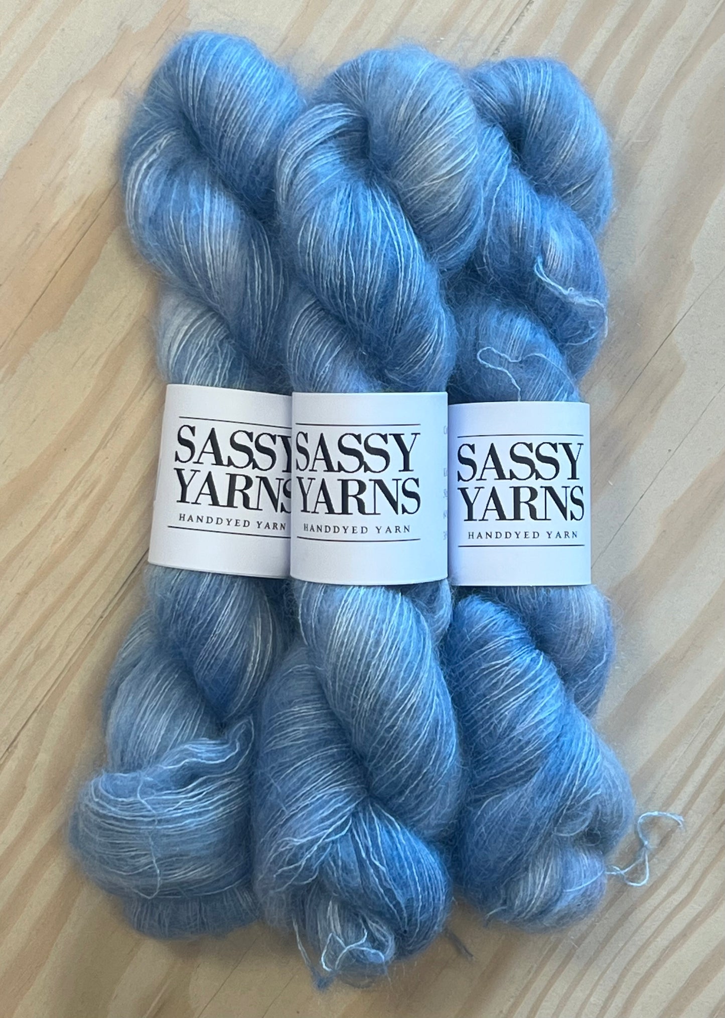Kid silk mohair - Isblå