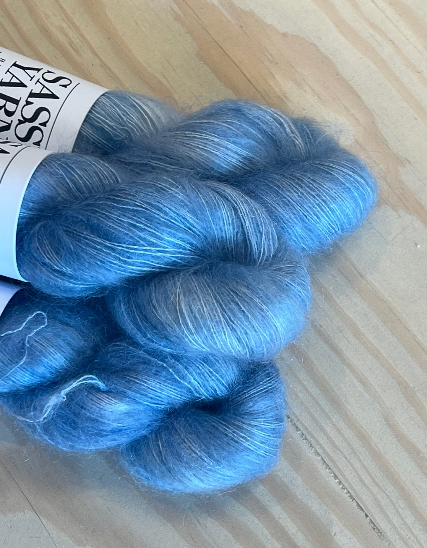 Kid silk mohair - Isblå