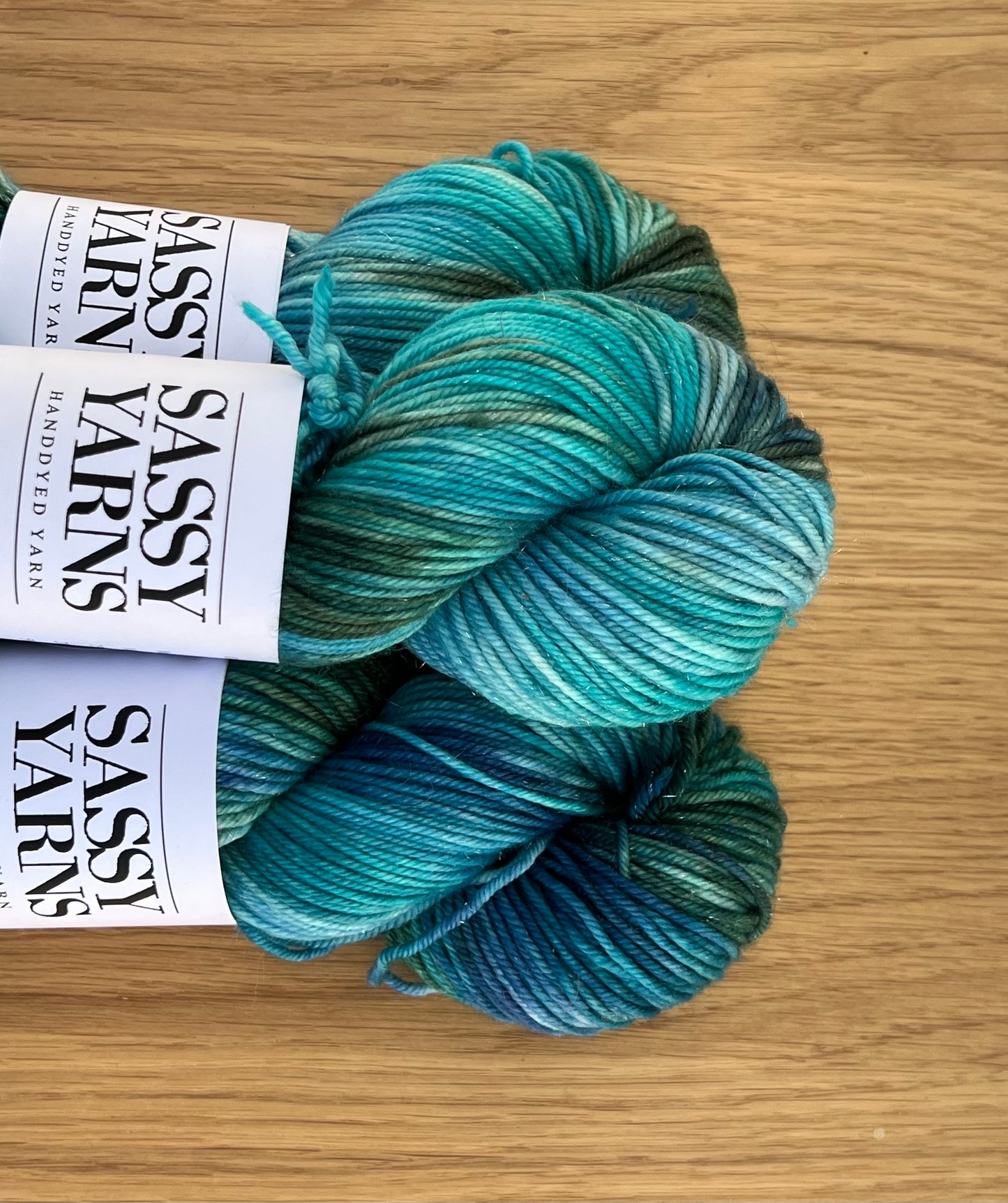 Merino DK Sølv Glitter - Ocean