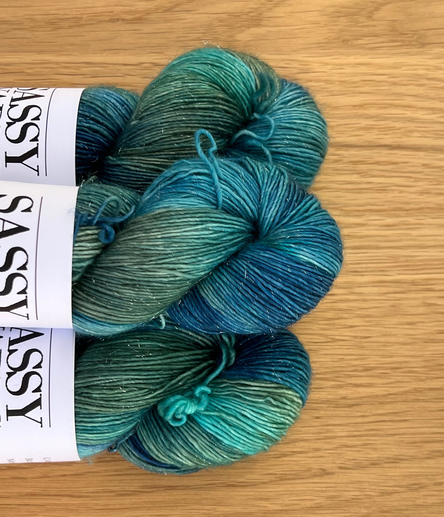 Merino Singles glitter - Ocean