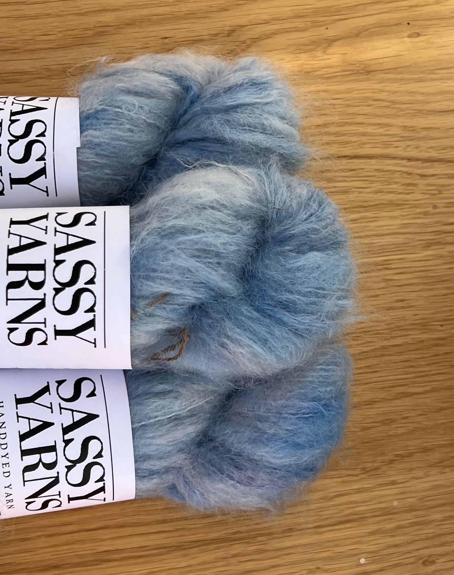 Chunky/fed Mohair - Isblå