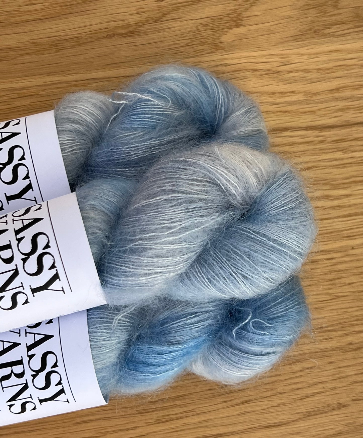 Kid silk mohair - Isblå