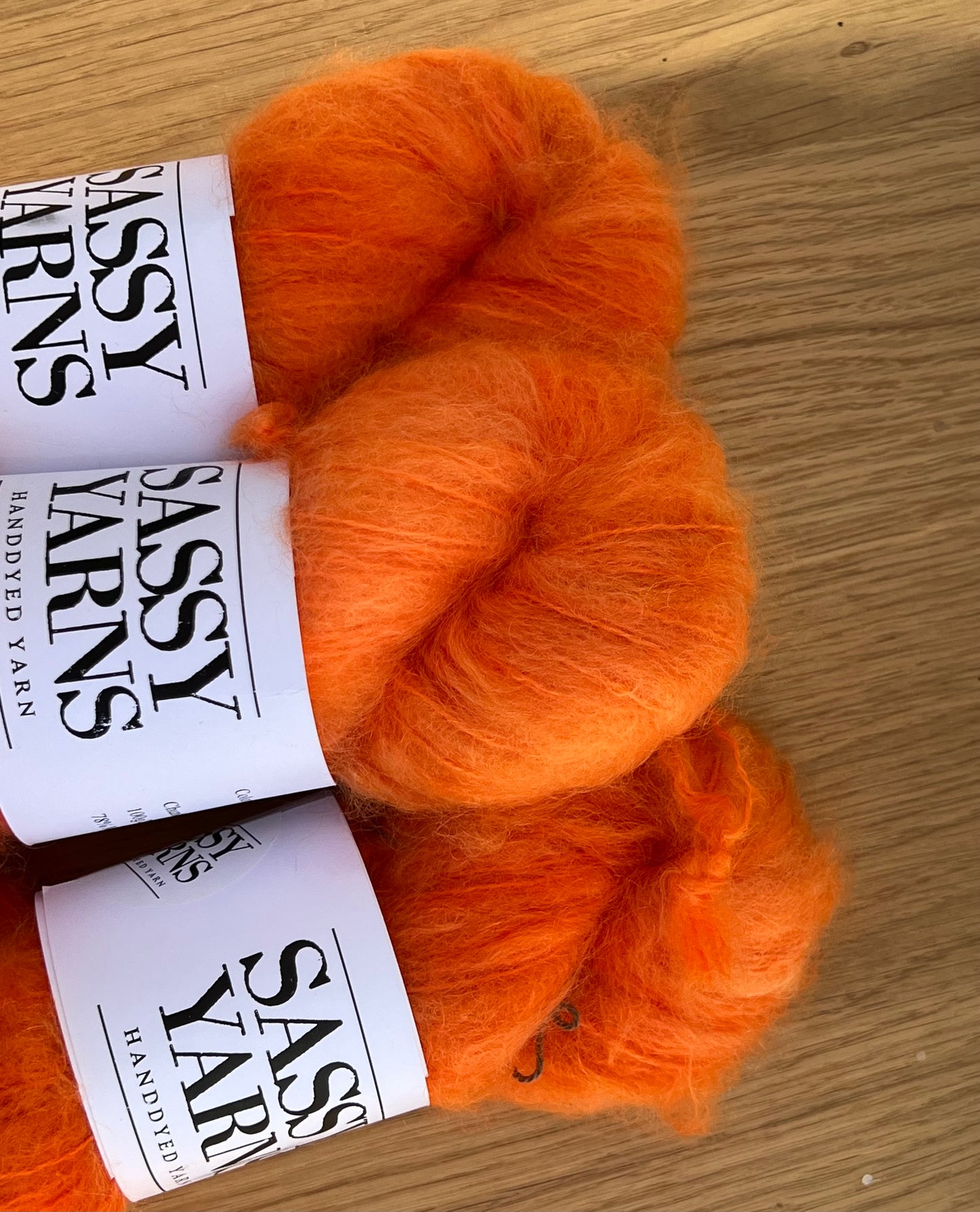 Chunky/fed Mohair - Appelsiner