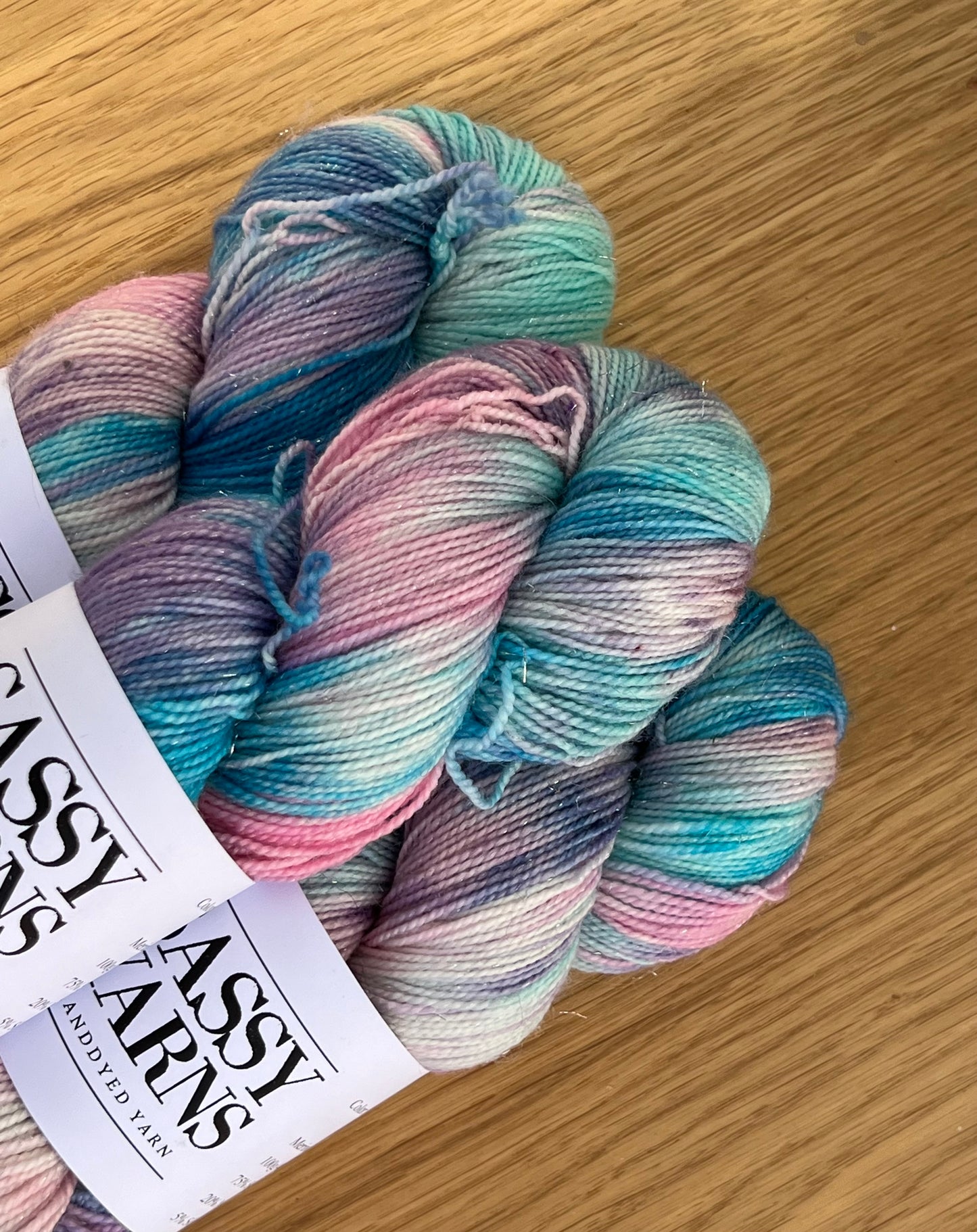 Merino Sølv Glitter Sock - Enhjørning