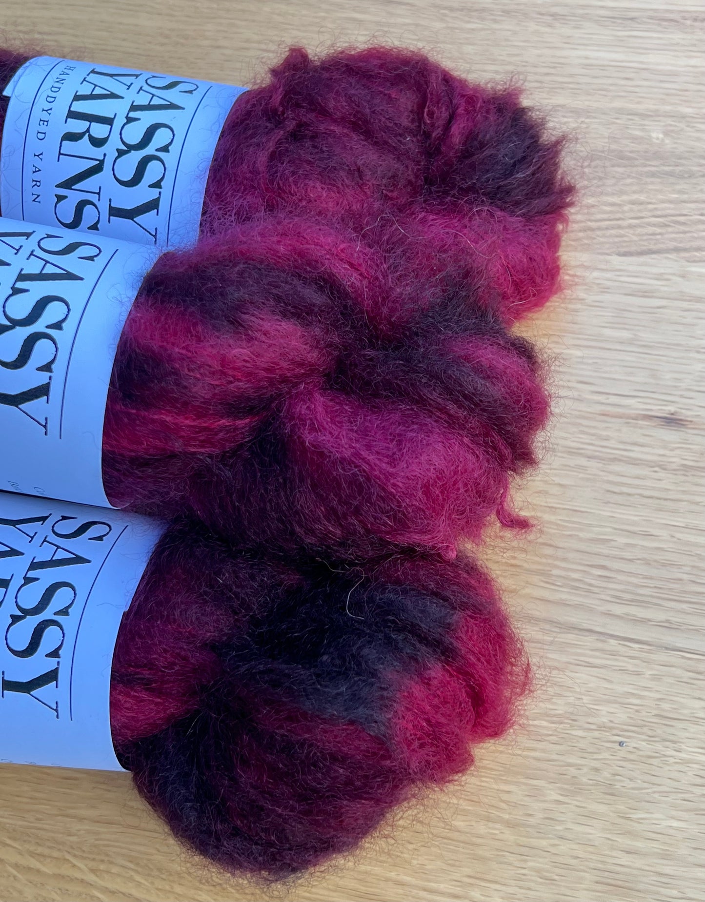 Chunky/fed Mohair - Rødvin