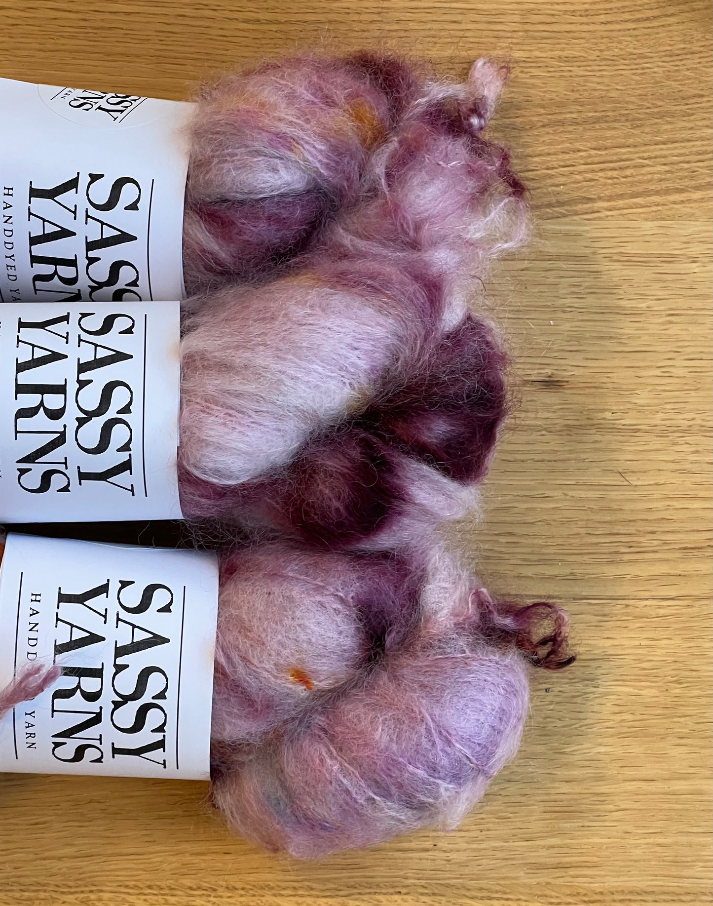 Chunky/fed Mohair - Kirsebærtræ