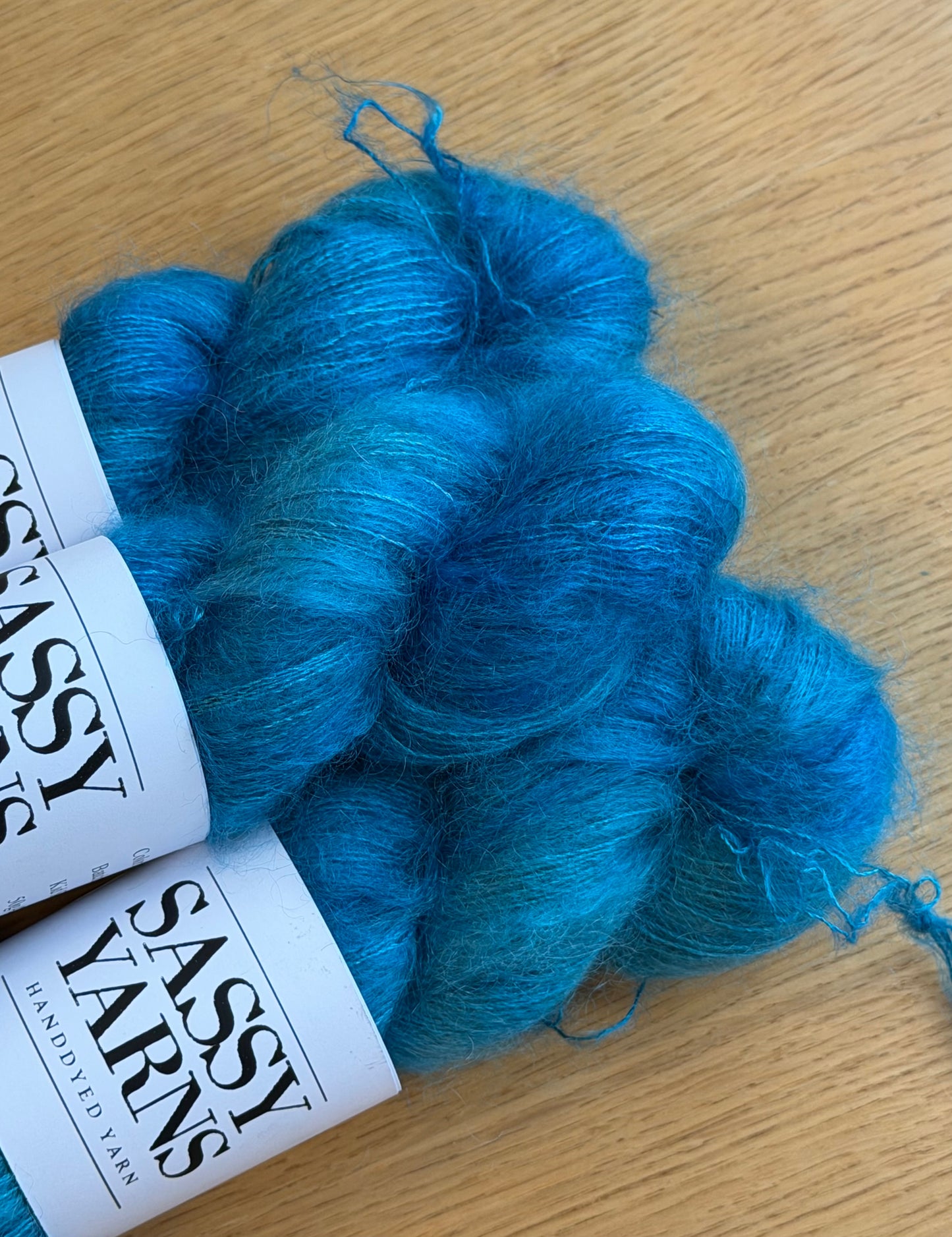 Kid silk mohair - Påfugl