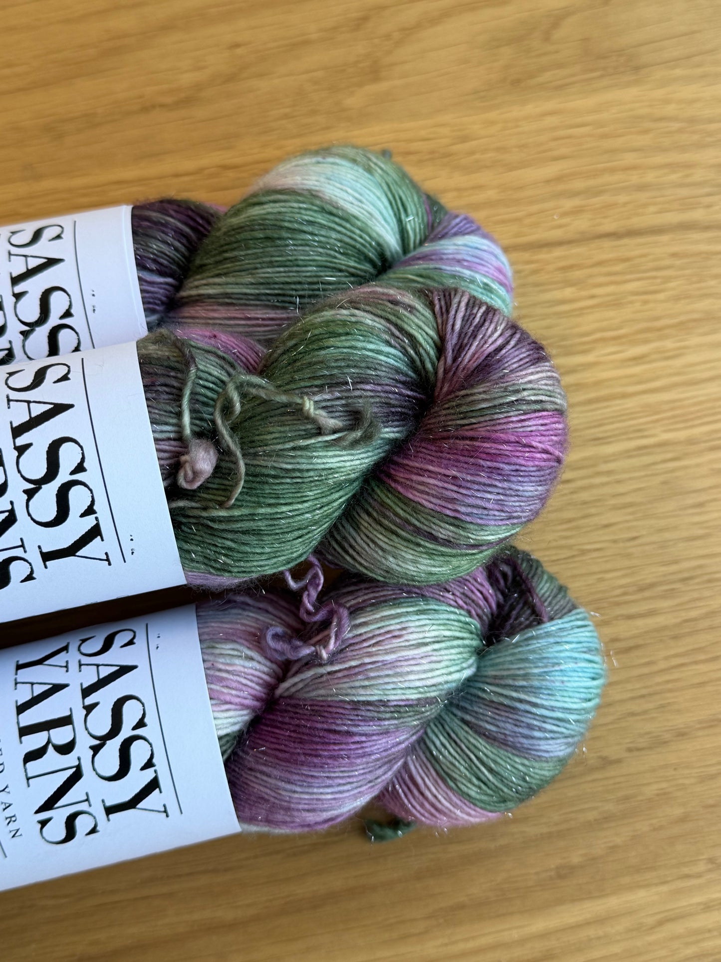 Merino Singles glitter - Brombær