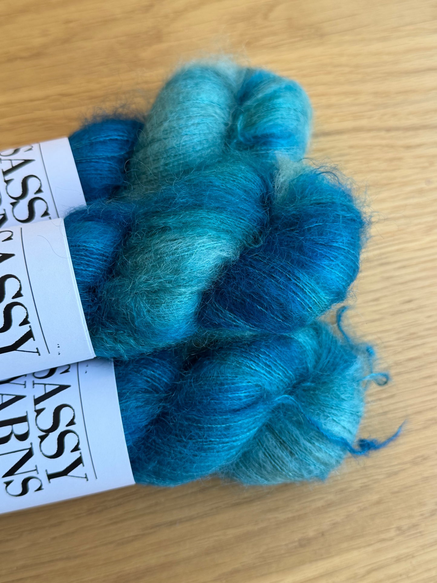 Kid silk mohair - Påfugl