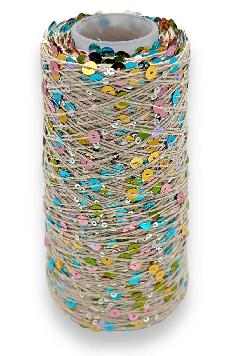 Wolle Halle Paillette - Multi Beige