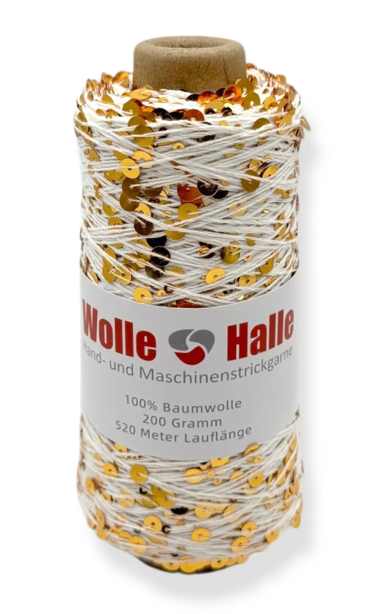 Wolle Halle Paillette - Guld