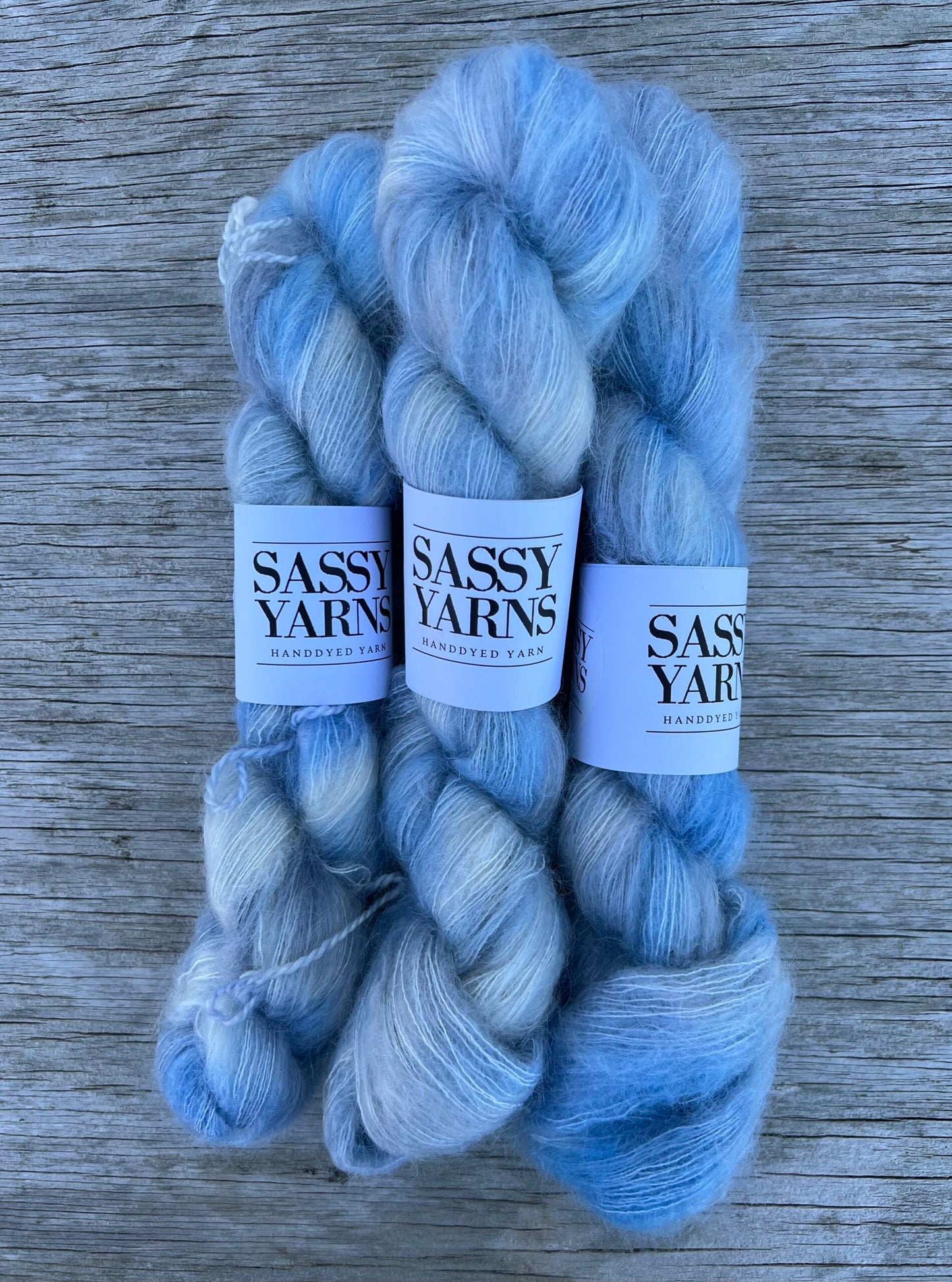 Kid silk mohair - Blå tåge