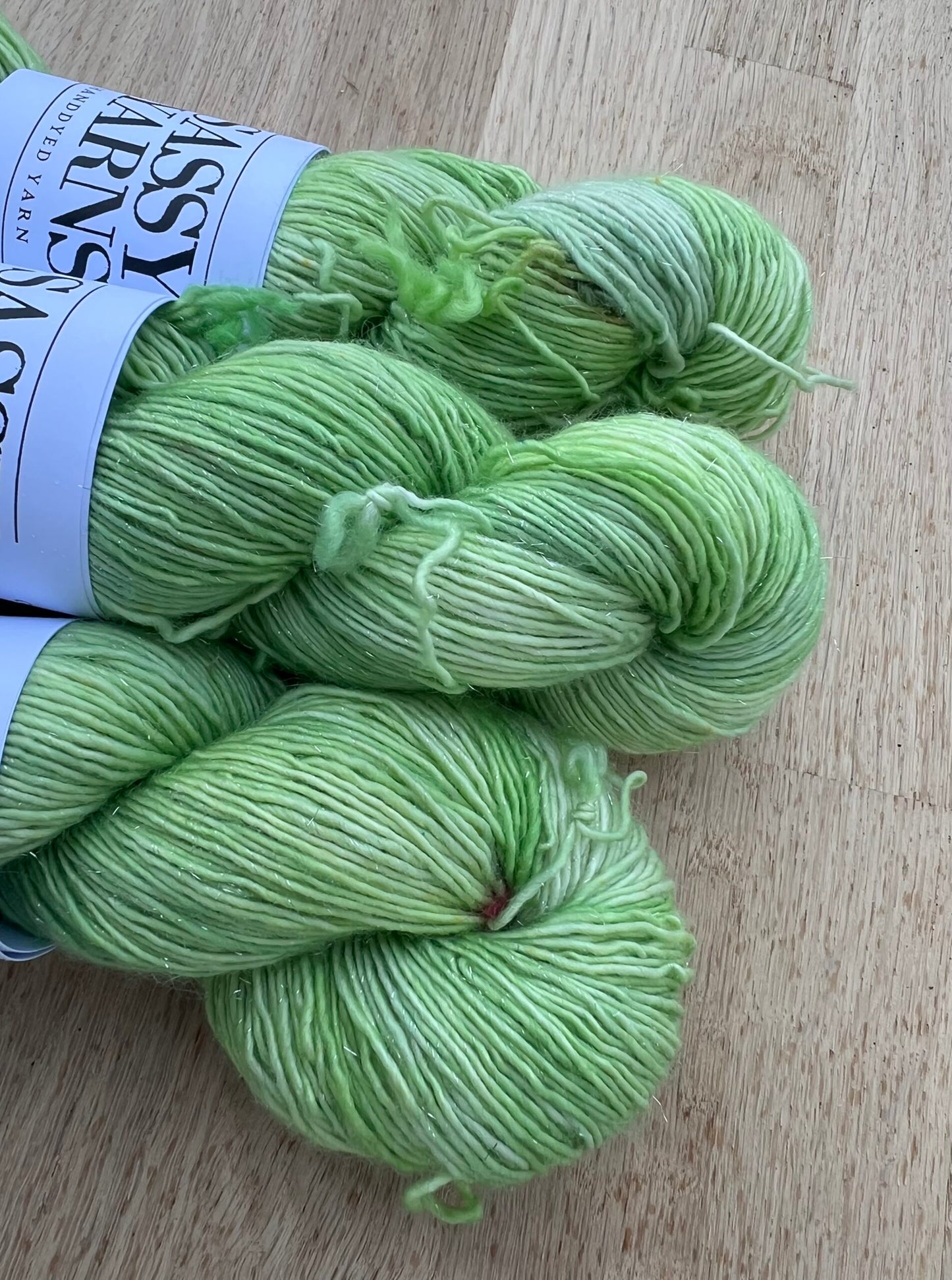 Merino Singles glitter - Lys grøn - View 2