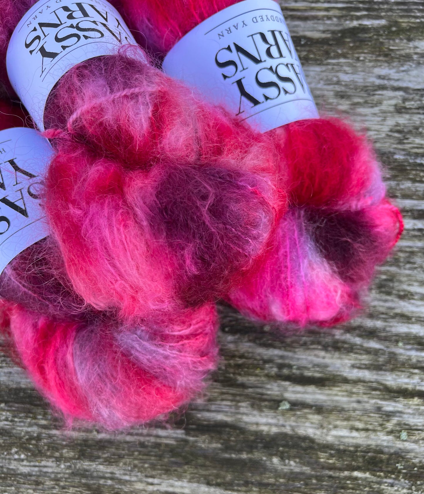 Chunky/fed Mohair - Fransk Anemone - View 2