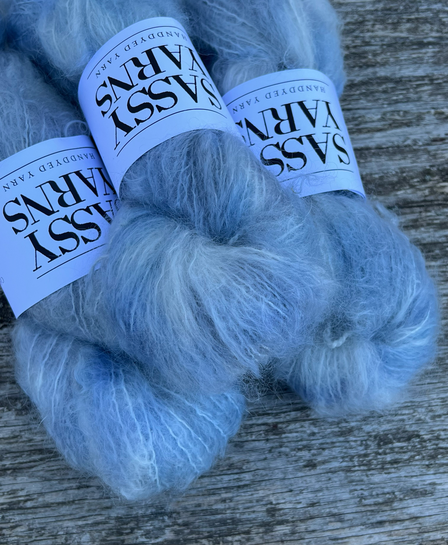 Chunky/fed Mohair - Blå tåge - View 2