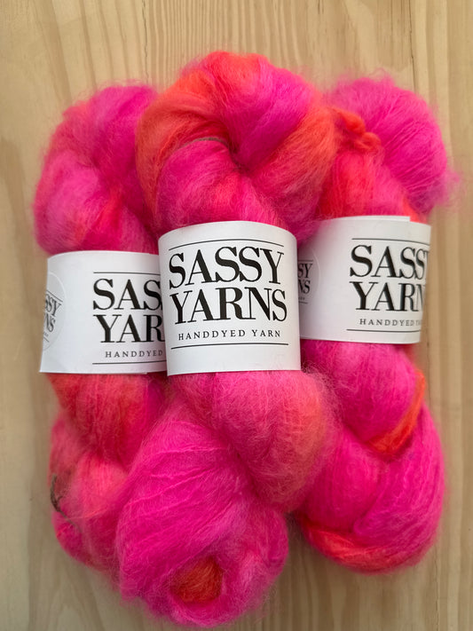 Chunky/fed Mohair - Tequila Sunrise