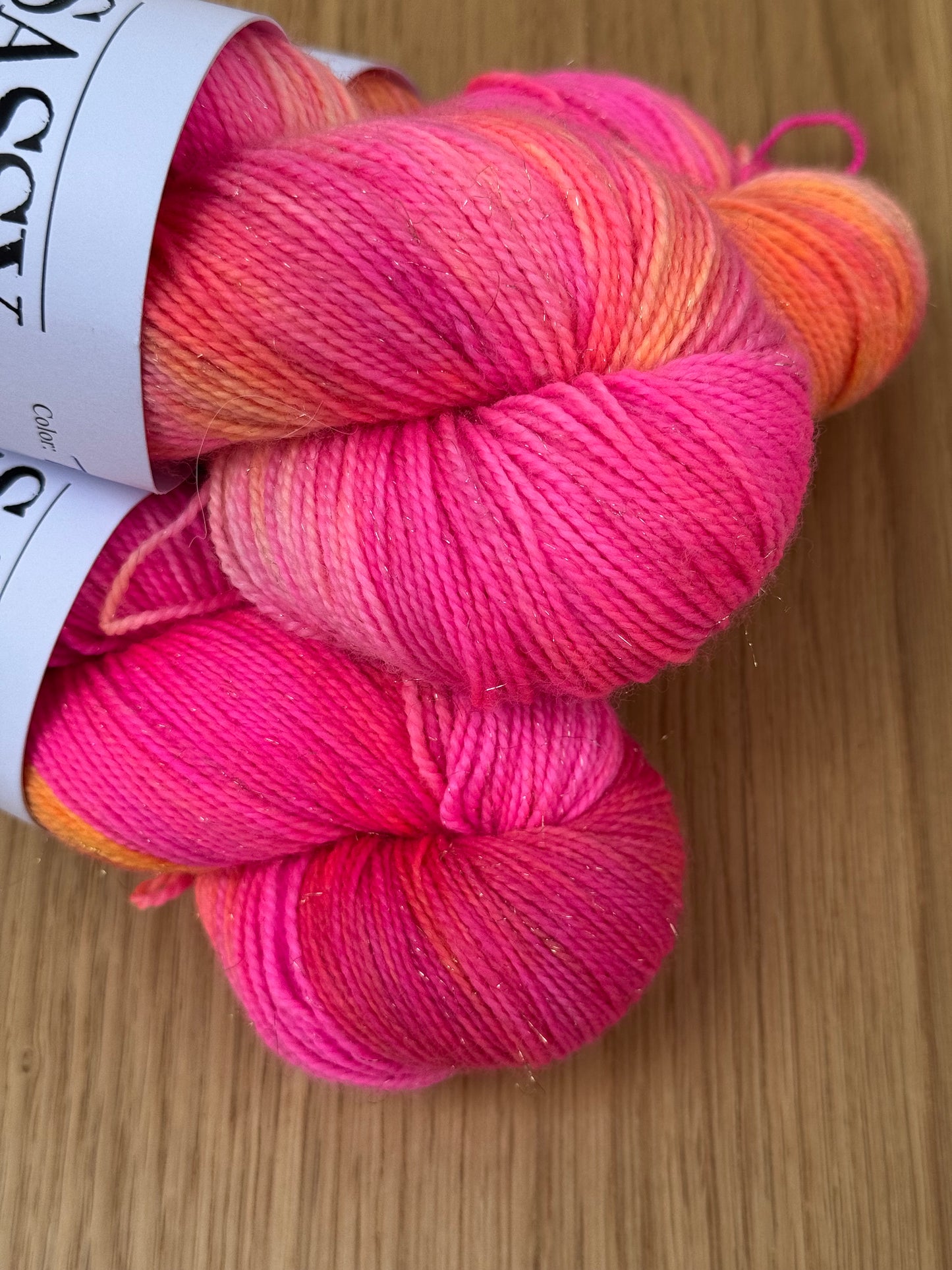 Merino Guld Glitter Sock - Tequila Sunrise