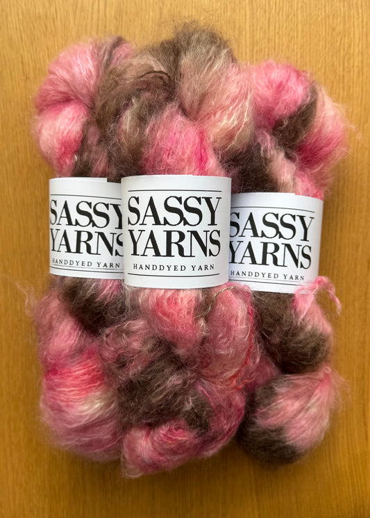 Chunky/fed Mohair - Solbærdrøm