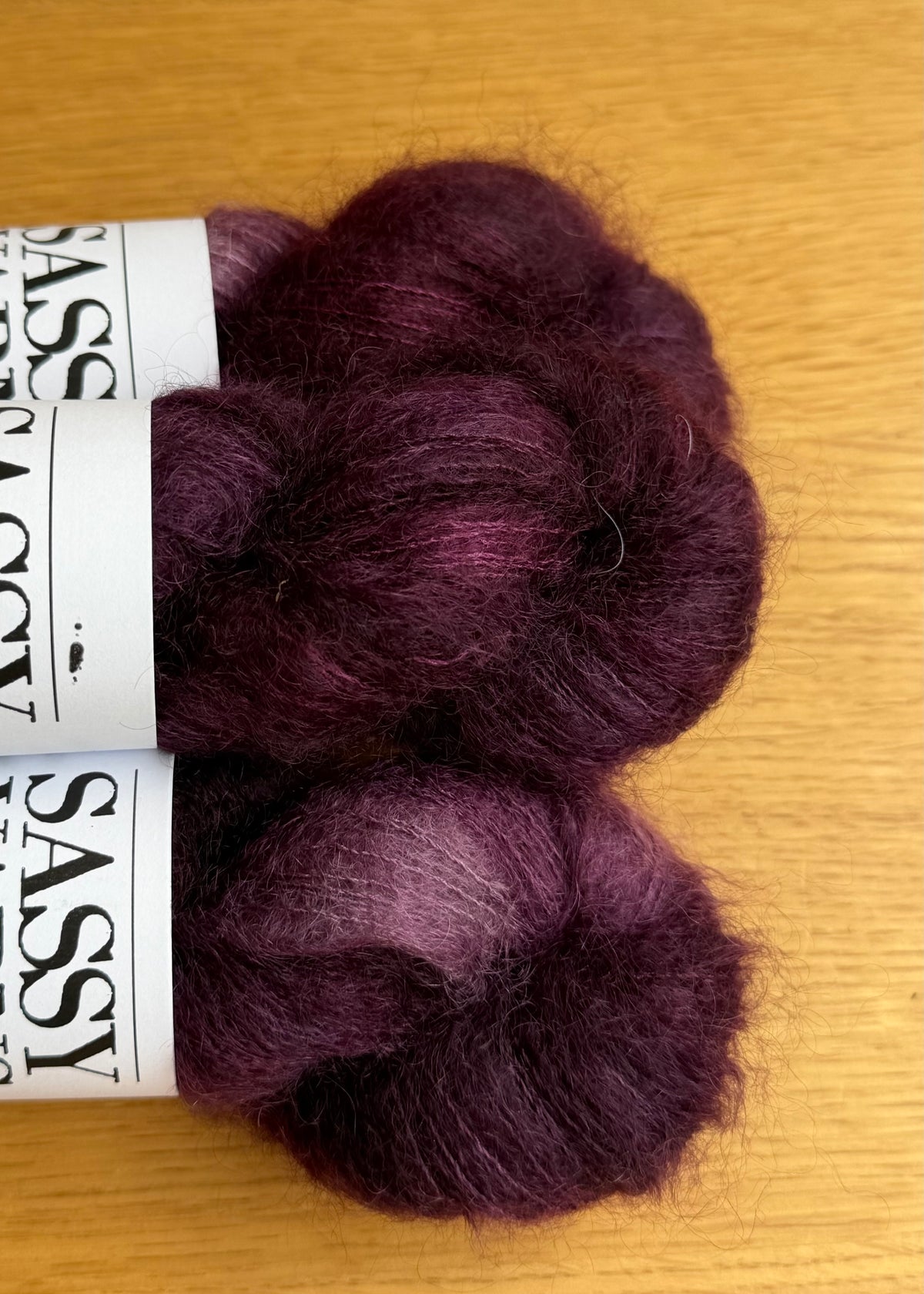 Kid silk mohair - Auberginer