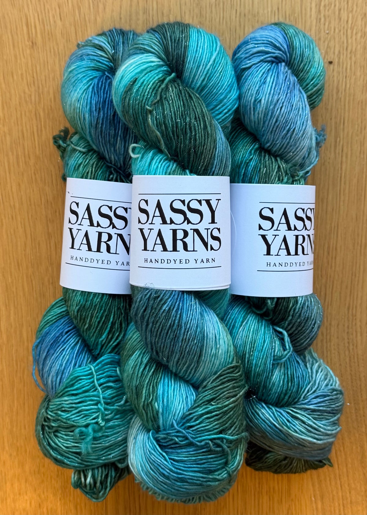 Merino Singles glitter - Ocean