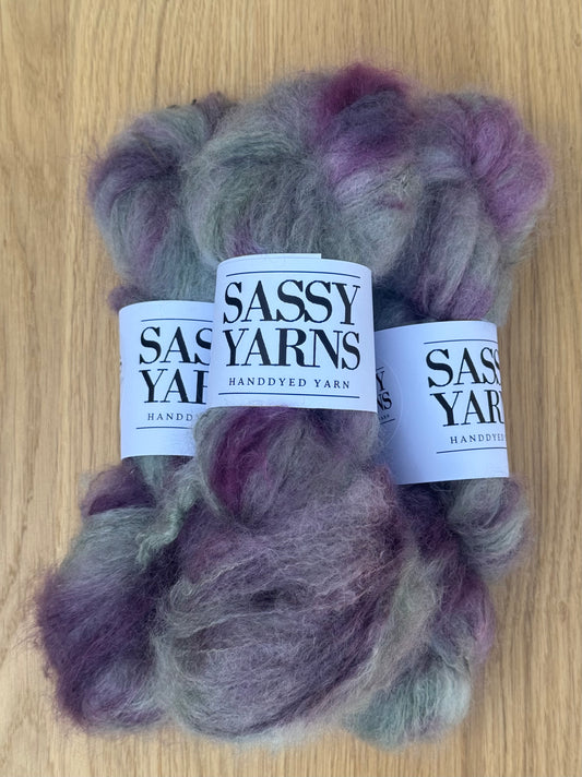 Chunky/fed Mohair - Brombær