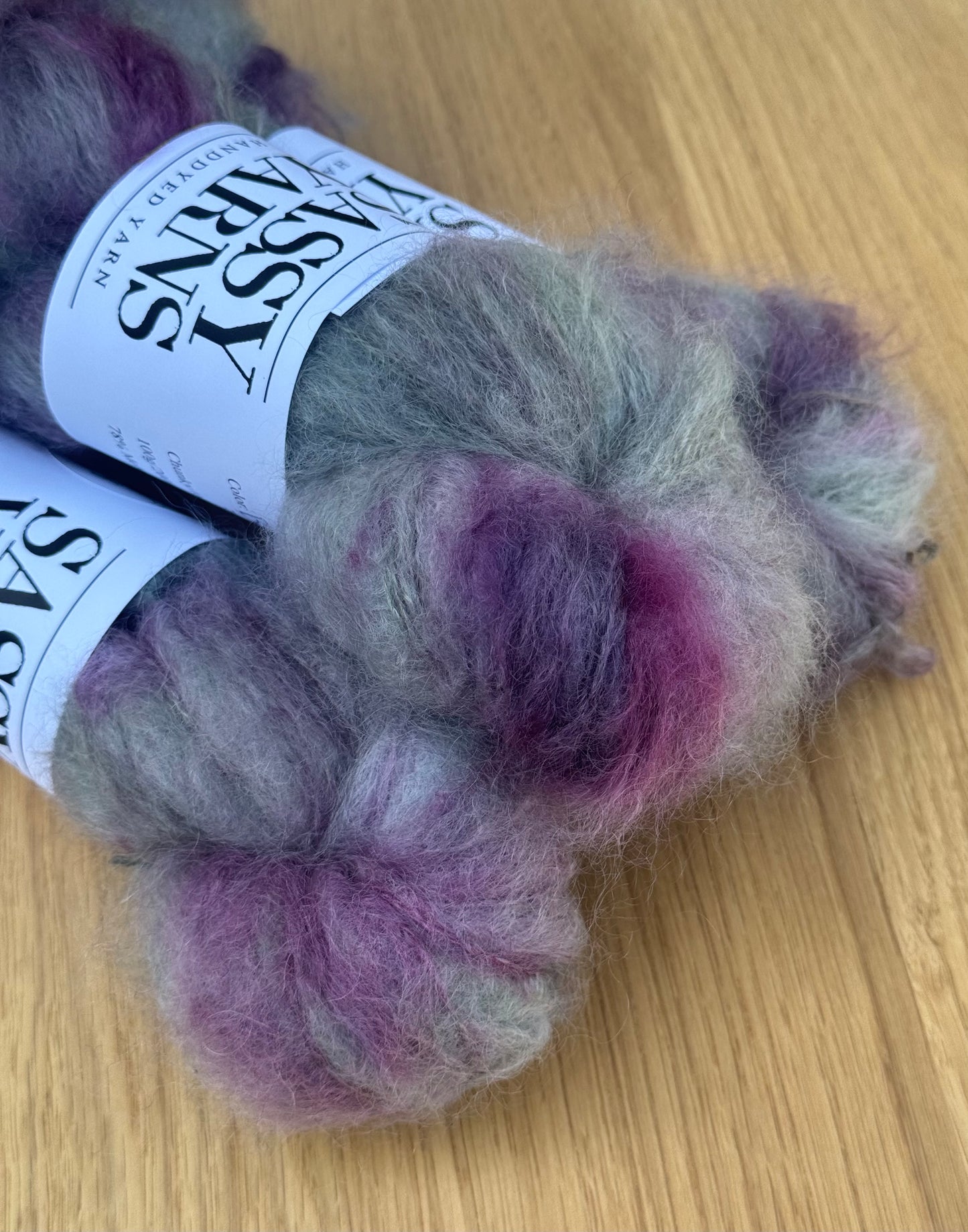 Chunky/fed Mohair - Brombær