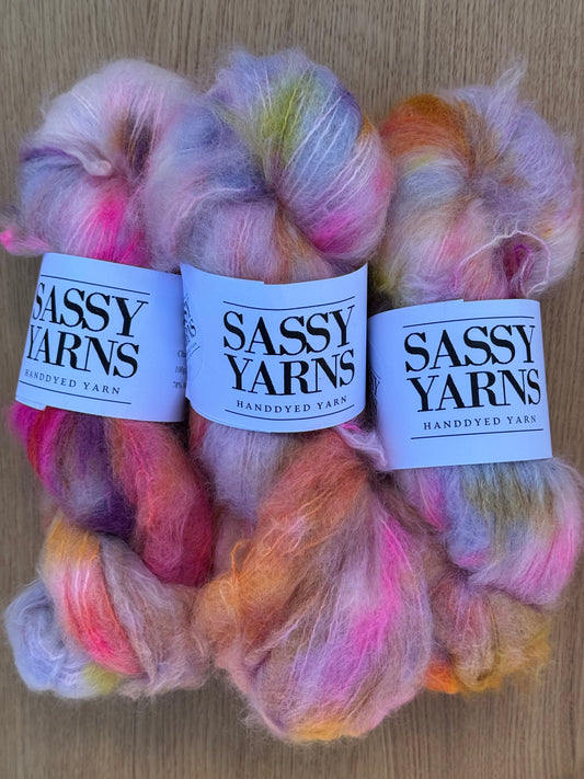 Chunky/fed Mohair - Flower Power