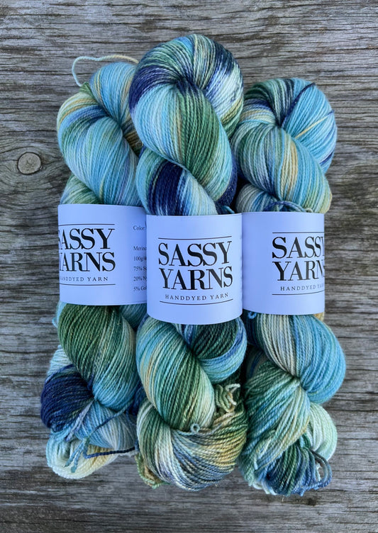 Merino Guld Glitter Sock - Vesterby