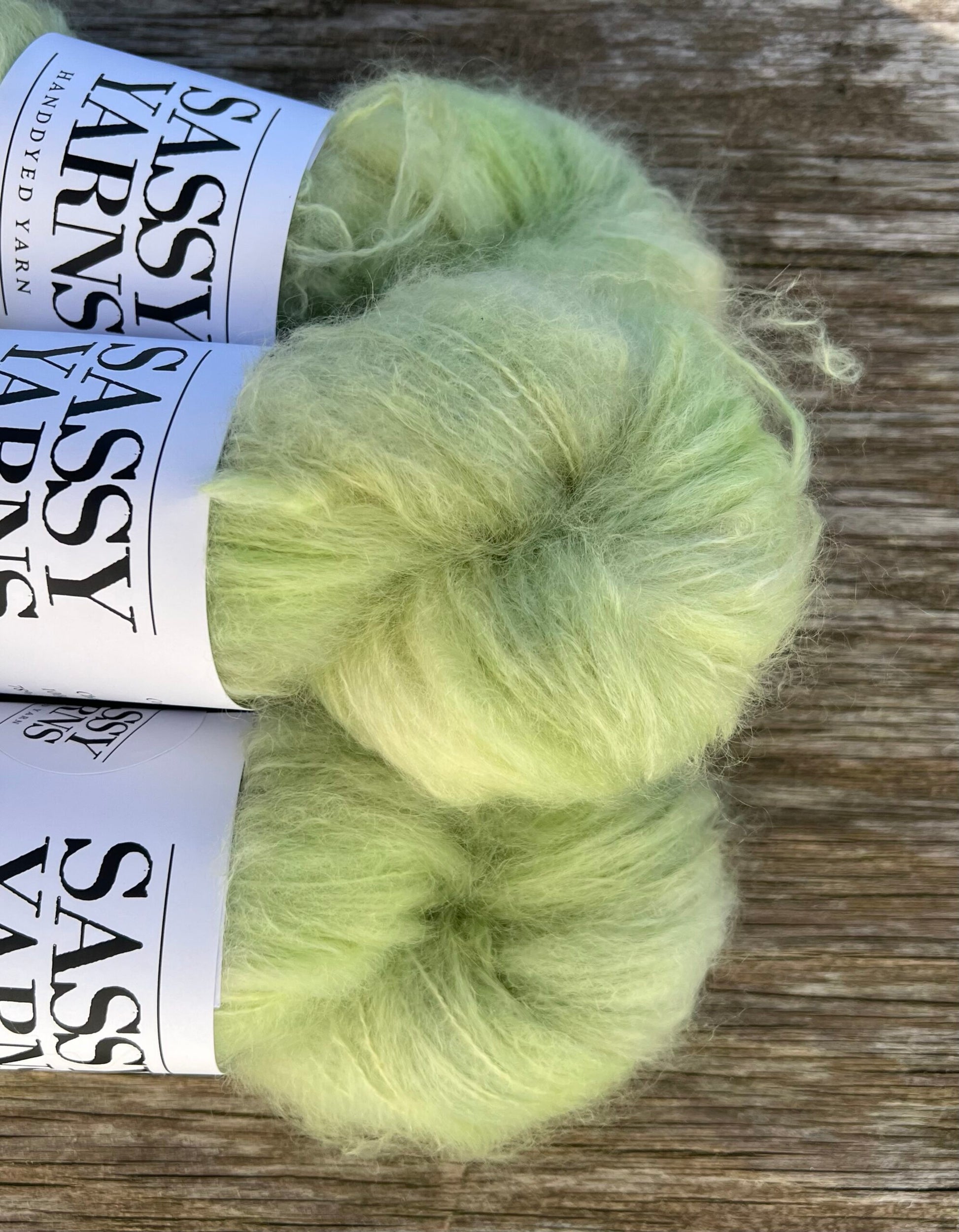 Chunky/fed Mohair - Lys Grøn - View 2