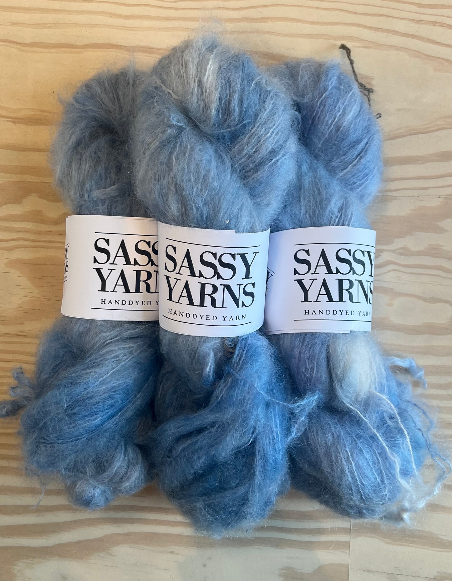 Chunky/fed Mohair - Isblå