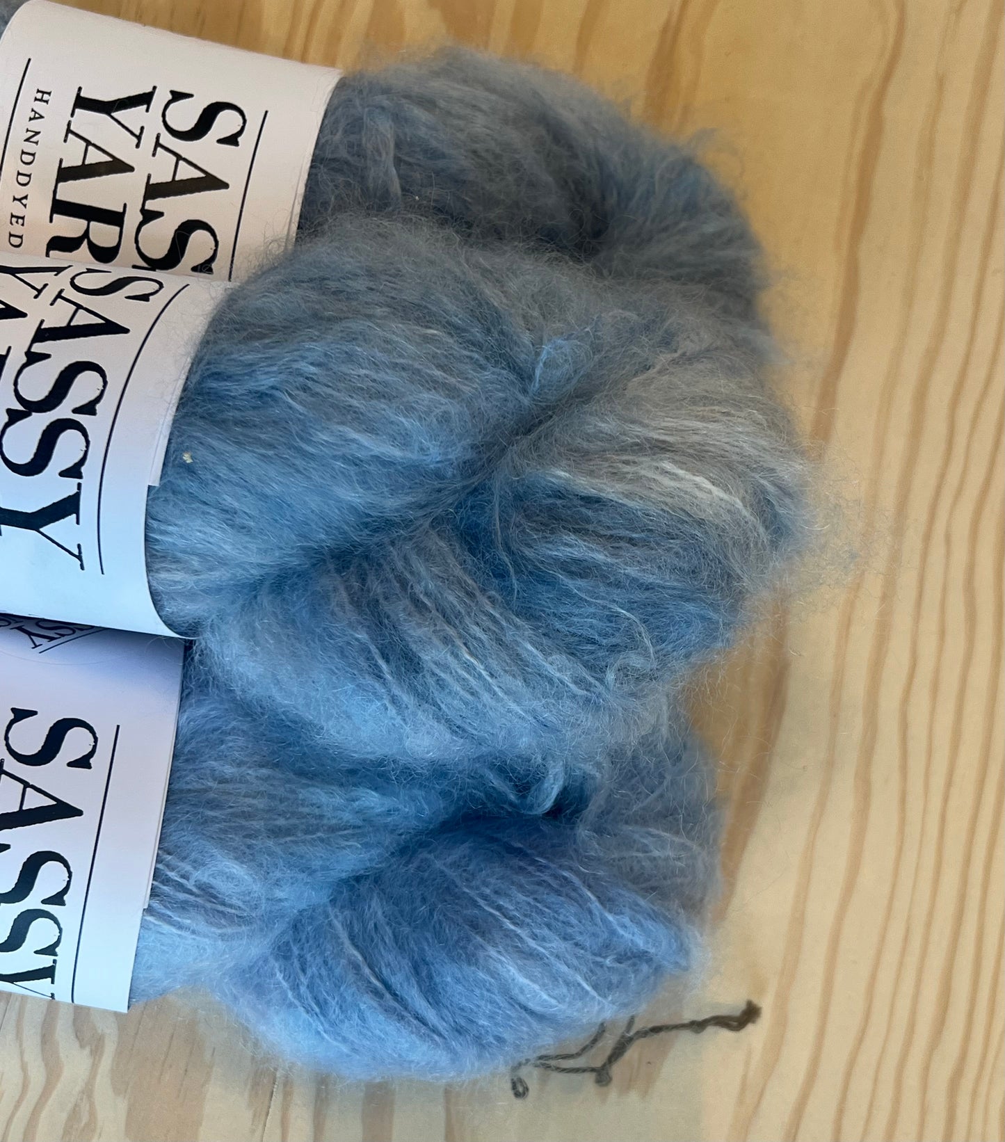 Chunky/fed Mohair - Isblå
