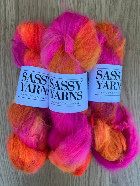 Chunky/fed Mohair - Tequila Sunrise