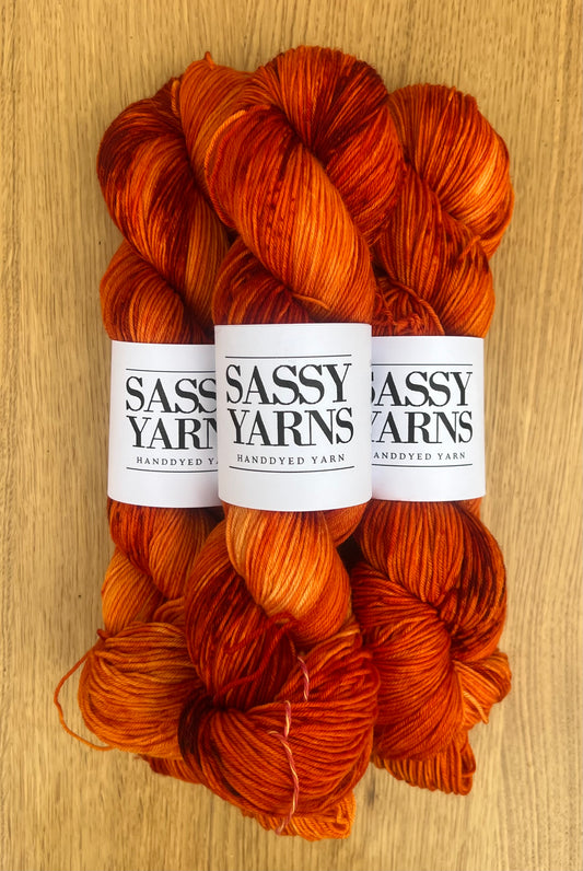 Merino Fingering - Orange Ild