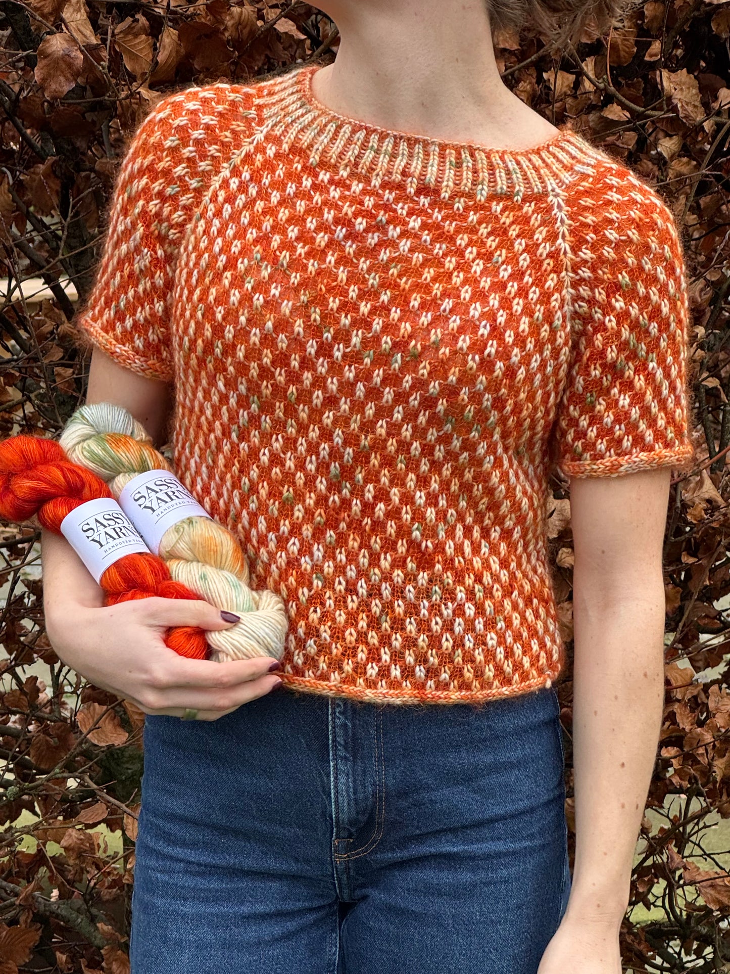 CRAZY COUSIN AF PURE KNIT AND PURL – Orange