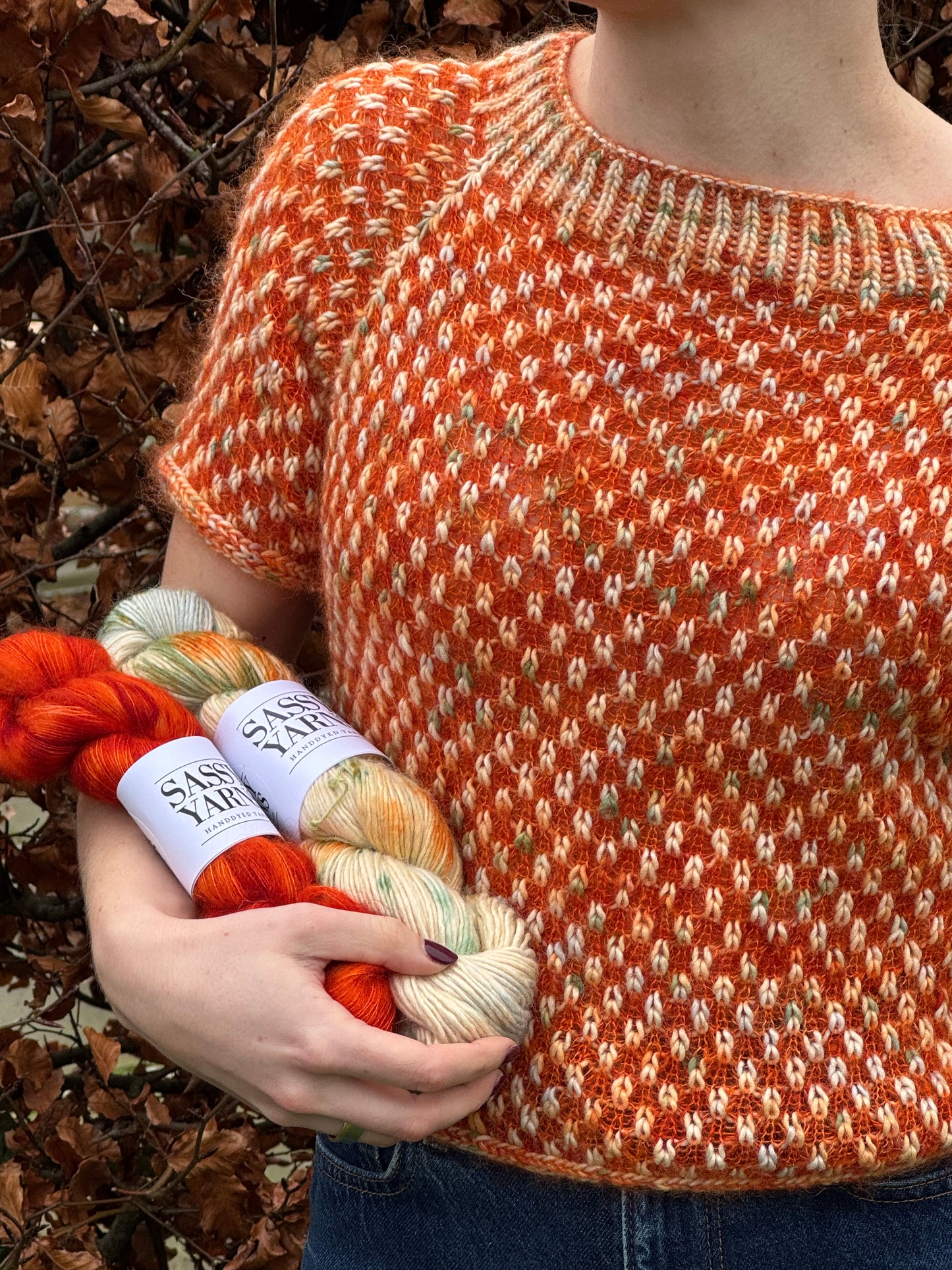 CRAZY COUSIN AF PURE KNIT AND PURL – Orange