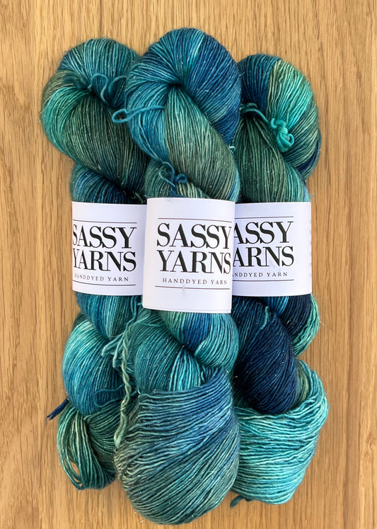 Merino Singles glitter - Ocean