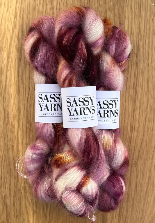 Kid silk mohair - Kirsebærtræ