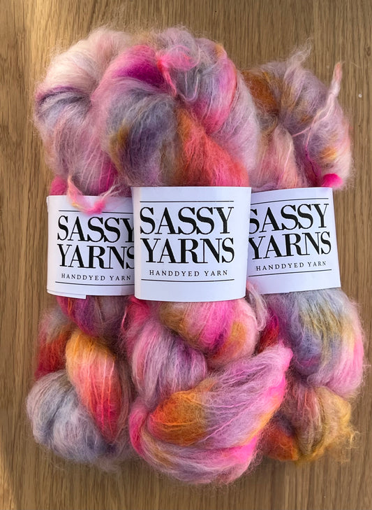Chunky/fed Mohair - Flower Power
