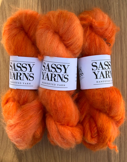 Chunky/fed Mohair - Appelsiner
