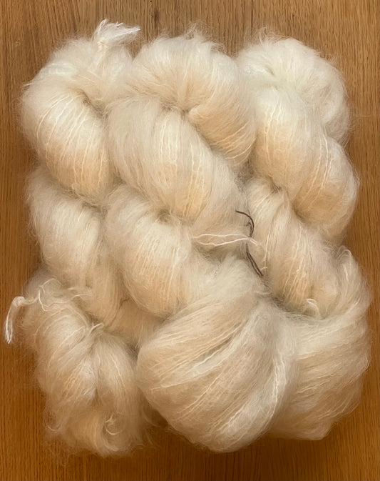 Chunky/fed Mohair - ufarvet