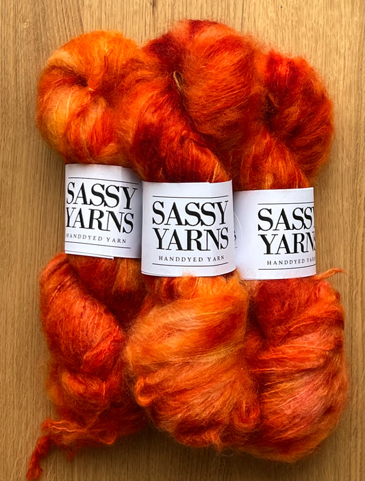 Chunky/fed Mohair - Orange ild