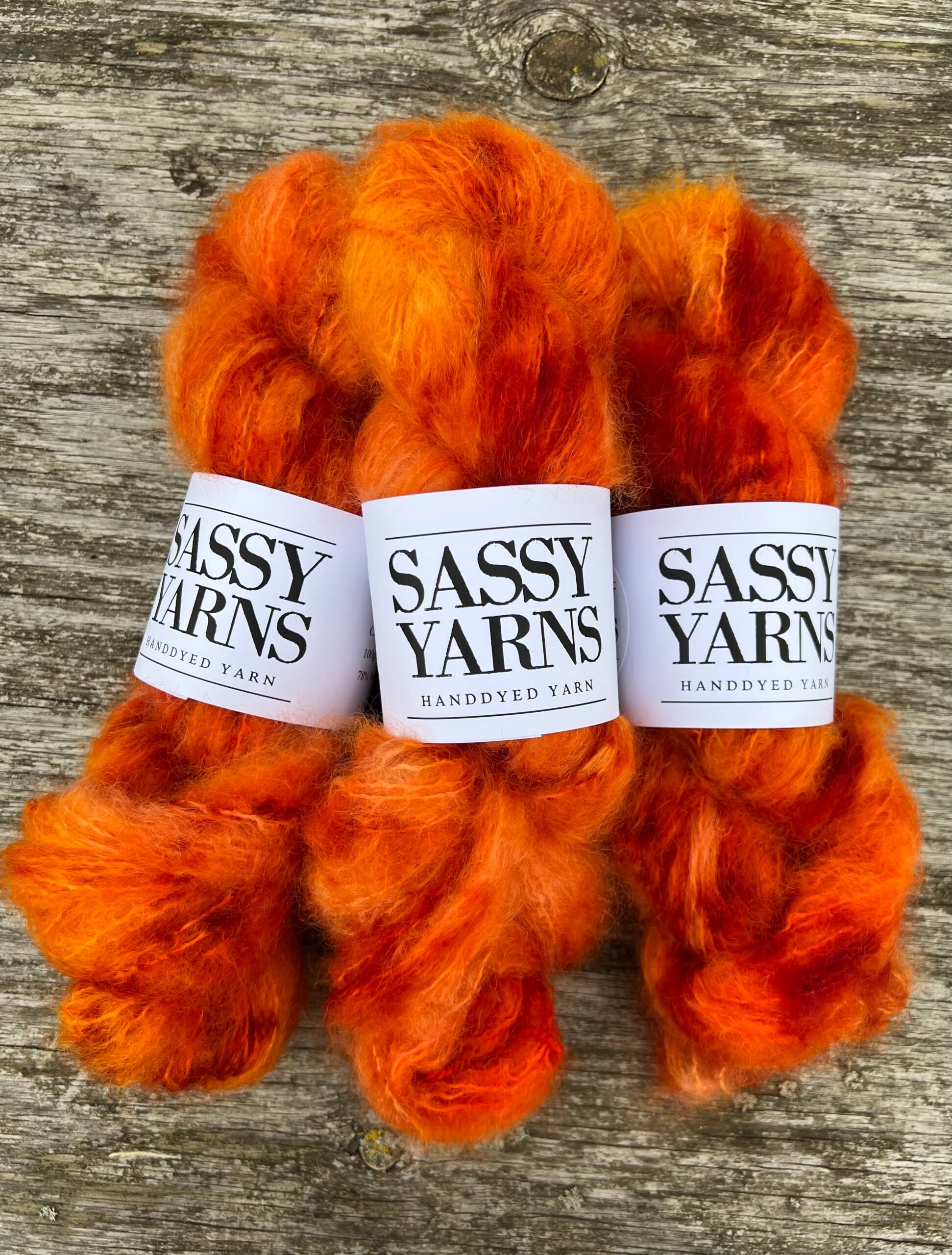 Chunky/fed Mohair - Orange ild