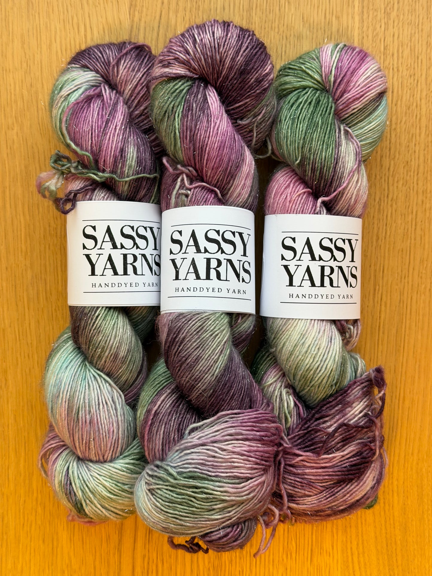 Merino Singles glitter - Brombær