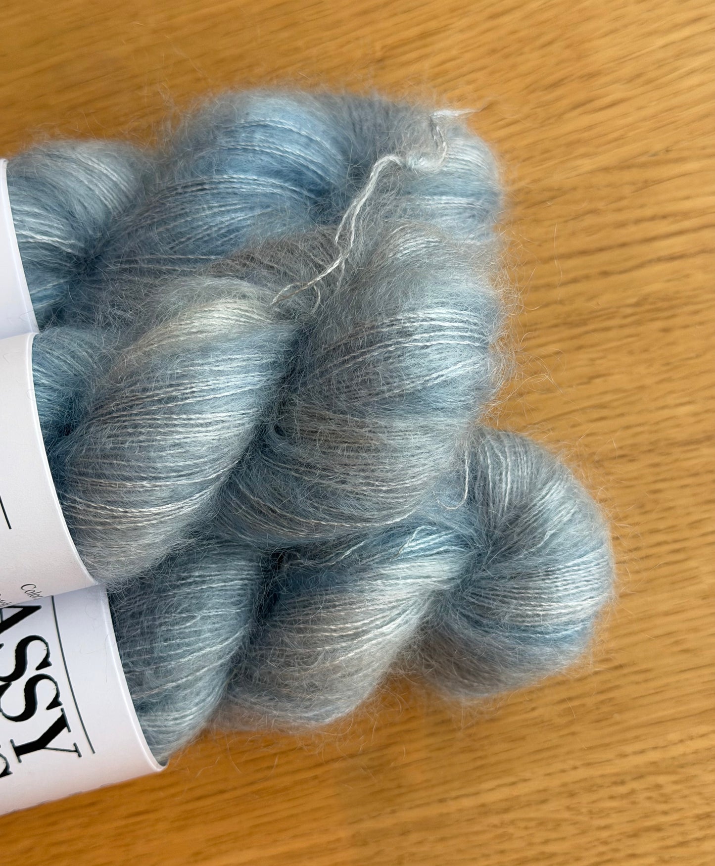 Kid silk mohair - Isblå