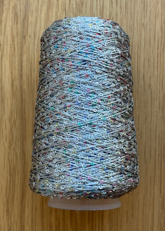 Små pailletter - grå multi