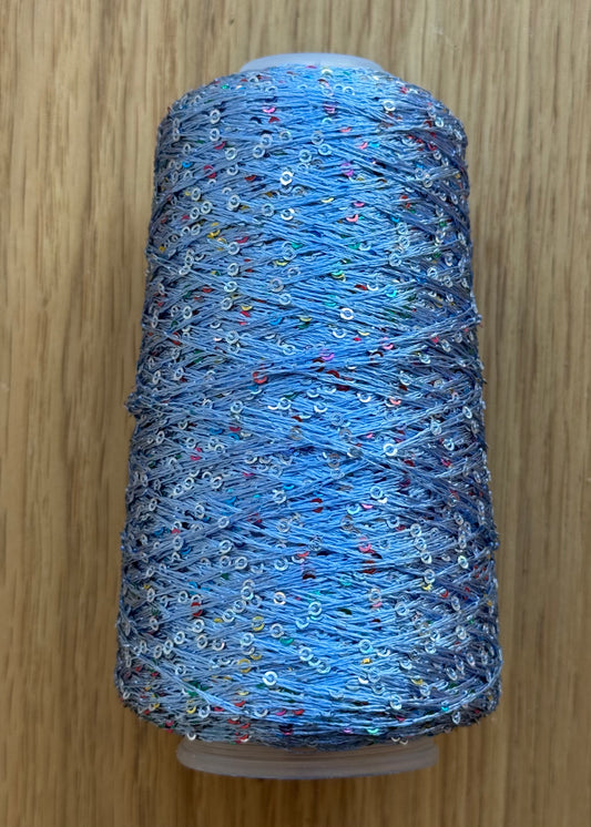 Små pailletter - blå multi